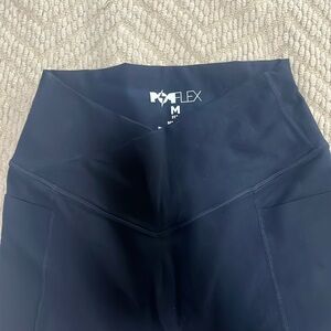 POPFLEX NAVY FLARE LEGGINGS